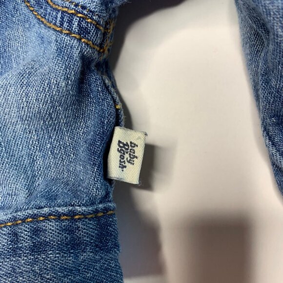 Vintage Baby B'gosh Girls Size 12M Crop Top Jean Jacket Denim Logo Pockets - Picture 4 of 8